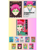 the disastrous life of saiki k Poster A3 ,2 adet defter A4 1adet , fotokart 9 adet