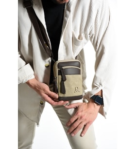 M 420 Mega Bag Çok Gözlü Küçük Günlük Omuz / Çapraz Çanta Camel-Kahve