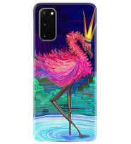 Samsung A02S A03S A10 A12 A13 A21S A22 Kılıf Desenli Silikon Queen Flamingo 1748