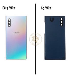Samsung Note 10 Plus Aura Işıltısı Arka Pil Kapağı Batarya Kapağı Lazer Kesim Back Cover
