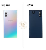 Samsung Note 10 Plus Aura Işıltısı Arka Pil Kapağı Batarya Kapağı Lazer Kesim Back Cover