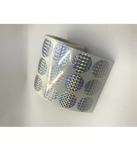 HOLOGRAM PLASTİK YUVARLAK ETİKET 30 MM 2000 Lİ SARIM