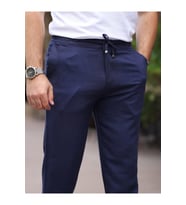 Keten Jogger Pantolon (Lacivert)