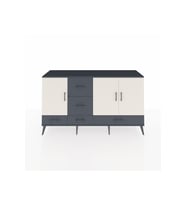 Kronos Konsol 4 Raflı 5 Çekmeceli 3 Kapaklı 176x59x99 Antrasit-Aytaşı/Antrasit