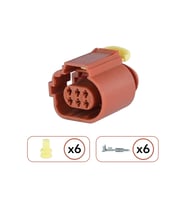 Hava Akışmetre Soketi Kahverengi 6 Pin Kablosuz