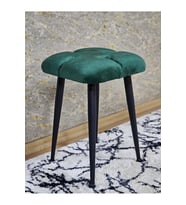 Kare Siyah Boyalı Konik Ayaklı Tabure - Oturak - Bar Taburesi - Ayaklı Tabure Yeşil Renk 48 x 33 Boyut/Ebat (Çok Renkli)