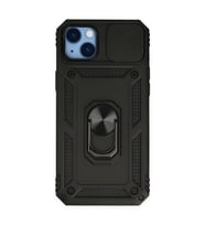 Apple İphone 14 Plus Kılıf Pars Lens Yüzüklü Silikon - Siyah