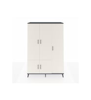 Hyperion Dolap 7 Raflı 5 Kapaklı Tek Askılı 132x44x195 Antrasit-Aytaşı/Çam