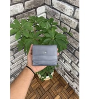Guard Gri Hakiki Deri Çok Bölmeli Kadın Cüzdanı // GRD260225WT862 (Renksiz)