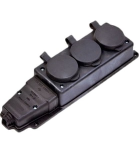 Kaynak Ekipmanları 1 x 16 A Kauçuk Üçlü Grup Priz 220