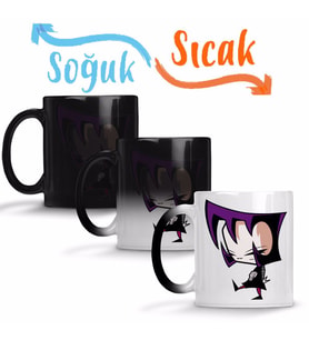 Gaz Invasor Zim Sihirli Kupa Bardak Porselen