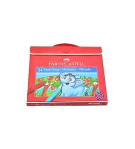 Faber Castell Plastik Çantalı Tutuculu Pastel Boya 24 Renk (Çok Renkli)