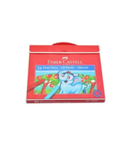 Faber Castell Plastik Çantalı Tutuculu Pastel Boya 24 Renk (Çok Renkli)