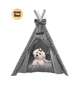 İsme Özel Yıkanabilir Soft Kedi Ve Köpek Çadırı 60x60