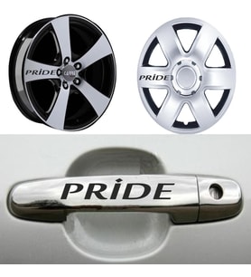 Piride Kapı Kolu Jant Sticker (10 Adet) Etiket Yapıştırma Z142