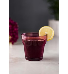 Akrilik Mürdüm Tekli Kısa Bardak & Su Meşrubat Kahve Yanı Bardağı 300 Ml ( Cam Değildir )