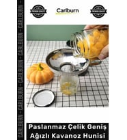 #Huni Profesyonel Reçel Sos Konserve Dolum Aparatı Paslanmaz Çelik Geniş Ağızlı Kavanoz Hunisi