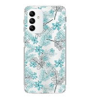 Samsung Galaxy A04s Kapak Floral Su Yeşili Tasarımlı Şeffaf  Kılıf