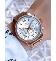 Ferro Rose Gold Renk İç Fonksiyonları Aktif 3 Atm Çelik Kordon Kadın Kol Saati BFM41107AWT-C