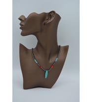 STONEAGE HEMATİT TURKUAZ VE MERCAN KOLYE