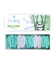 Novibaby 5'li Bambu Yenidoğan Bebek Çorap I Minty I 0-6 ay (Mint Yeşili - Beyaz)