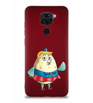 Xiaomi Redmi Note 9 Soft Premier Kapak Bayan Puff Tasarımlı Silikon Kılıf - Mürdüm (Şeffaf)