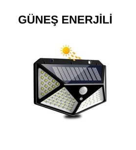 Mey İthalat® Solar Sensörlü Duvar Lambası Bahçe Lambaso Parlak Beyaz Işık Suya Dayanıklı