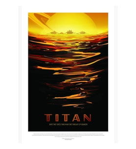 Nasa Uzay Turizmi Posterleri: Titan Tablo Ahşap Poster Dekoratif
