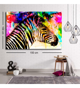 Miyrem Exclusive Serie"  Zebra Pop Art Kanvas Tablo