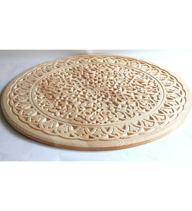 Ahşap Oymalı Sehpa Tablası 57 cm.