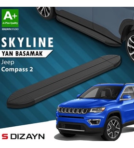 Jeep Compass 2 Skyline Siyah Yan Basamak 173 Cm 2017 Üzeri A+ Kalite