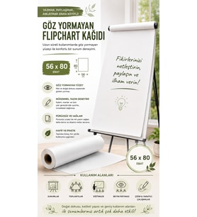 Premium Çocuklar İçin Göz Yormayan Kullan At Kağıt 56x80 cm 50’li Çizim, Boyama ve Yaratıcı Etkinlikler İçin