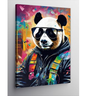 Kanvas Tablo Güneş Gözlüklü Panda