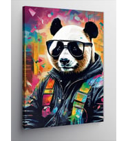 Kanvas Tablo Güneş Gözlüklü Panda