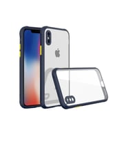 Pilelistore   iPhone XS Max Kılıf Miami Şeffaf Silikon - Lacivert
