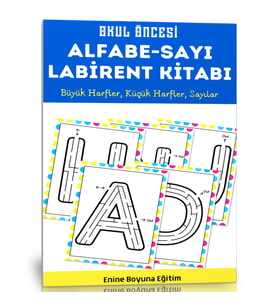 Okul Öncesi Alfabe-Sayı Labirent Kitabı