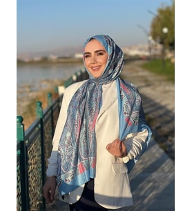 Etnik Desen Queen Buz Mavi