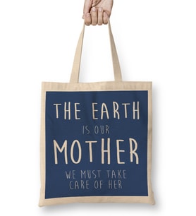 Climate Change The Earth Is Our Mother We Must Take Care Of Her Bez Çanta Uzun Saplı