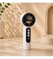 Dijital Ekranlı Mini Fan USB Şarjlı Taşınabilir Sessiz Güçlü El Fanı Premium Tasarım