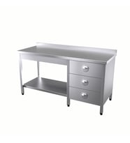 Vital  VCT-TG-127 Çalışma Tezgahı Taban Raflı Grup Çekmeceli