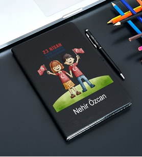 23 Nisan Tasarımlı Kişiye Defter Ve Kalem Seti