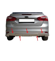 Ford Focus Uyumlu 3 Sedan Arka Tampon Altı Fiber 2011-2014