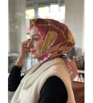 Koyu Bakır İpekevi İpek Eşarp 1255