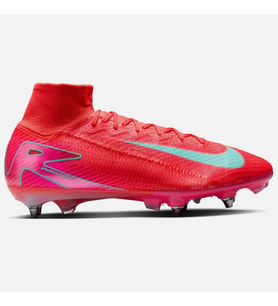 Nike Mercurial Superfly SG-Pro Mens Football Shoes Yumuşak Zemin Vidalı Profesyonel Erkek Krampon Pembe