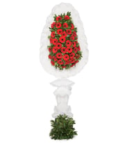 Tek Göbekli Kırmızı Gerbera Çiçekli Sepet