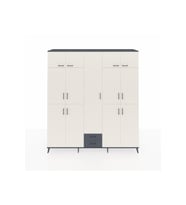 Hyperion Dolap 10 Raflı 2 Çekmeceli 4 Askılı 220x44x243 Antrasit-Aytaşı/Antrasit