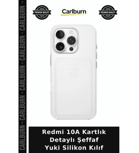 Redmi 10A Kartlık Detaylı Şeffaf Yuki Silikon Kılıf Mobil Aksesuar Cep Aksesuarı Telefon Aracı