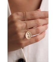 Kişiye Özel 925 Ayar Gümüş Kalp Pati Tasarım Yin Yang Kolye (Gold)