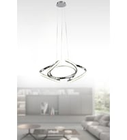 Zenio Sarkıt Led Avize - 4 Farklı Renkli Şık Sarkıt Ledli Avize (Krom)