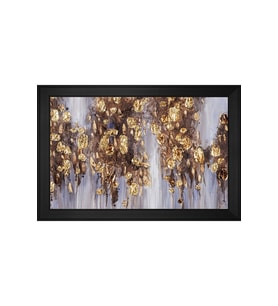 Soyut Şekiller Motifli Kanvas Tablo 50 x 70 cm Siyah Çerçeve